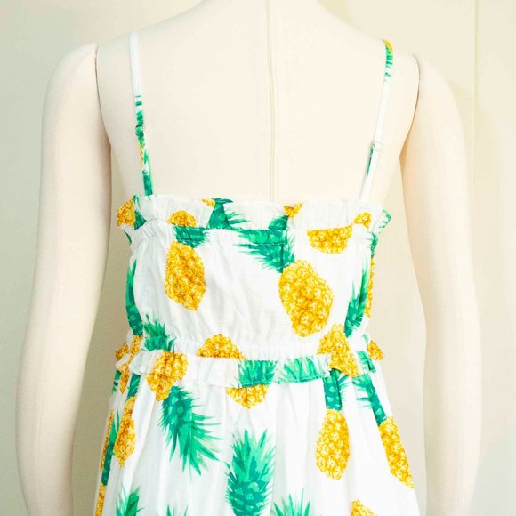 NWT J. Crew Pineapple Square Neck Ruffle Maxi Dress size 8 - Picture 5 of 10